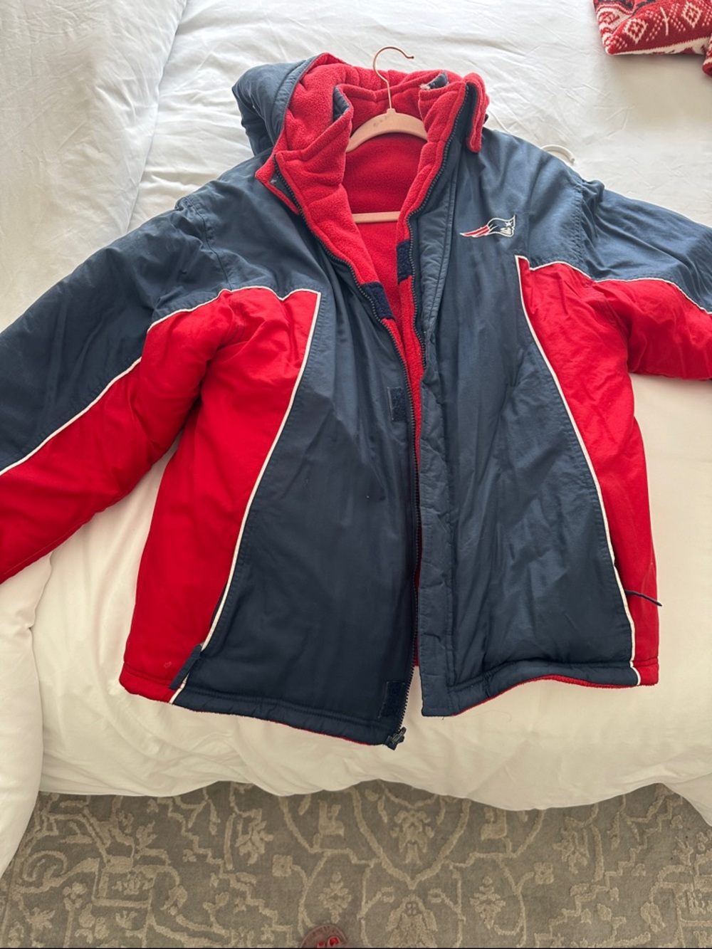 New England Patriots Men's Navy & Red Team Jacket